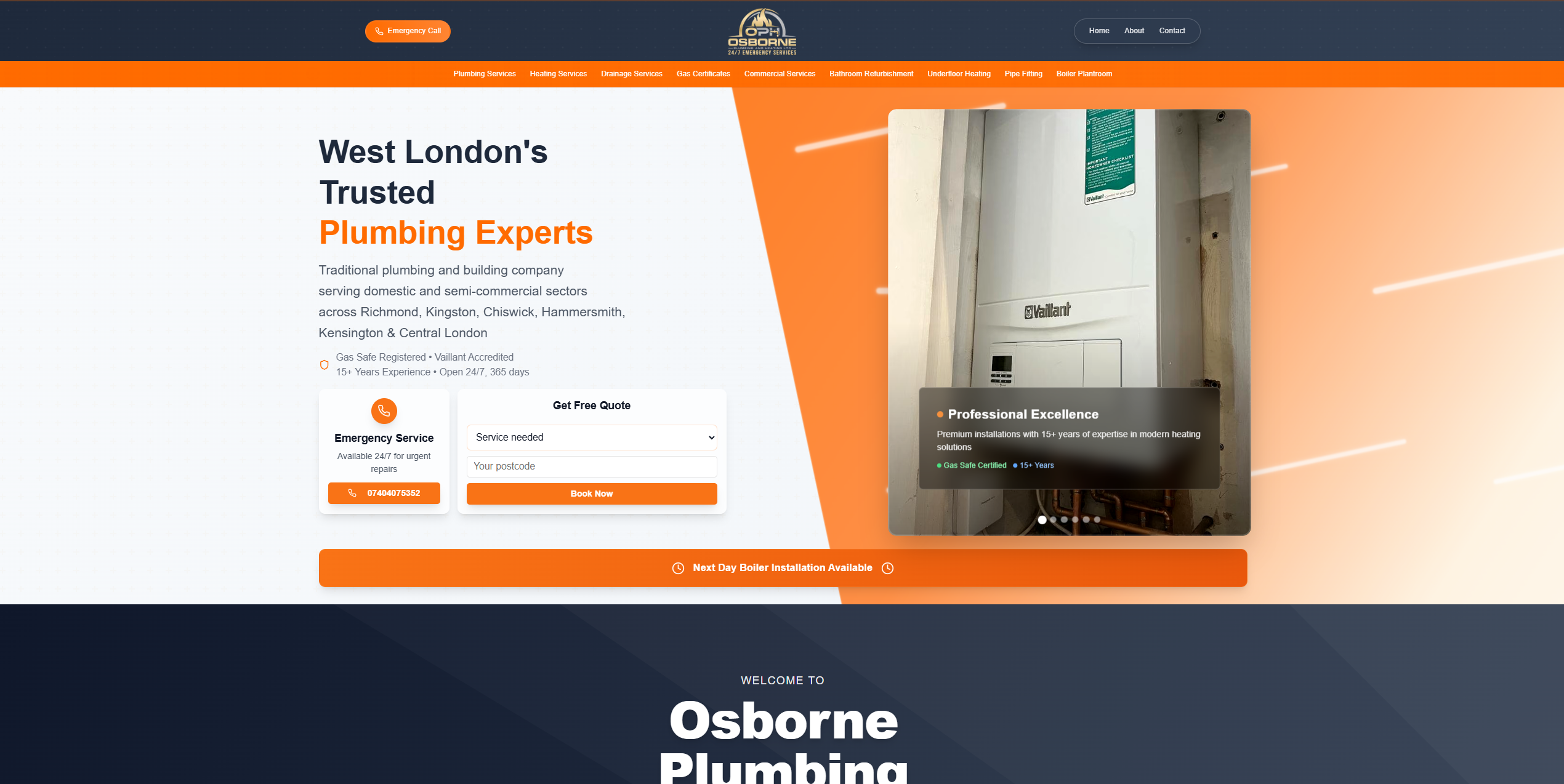 Trade website design showcase — mobile-friendly websites for tradespeople in the UK